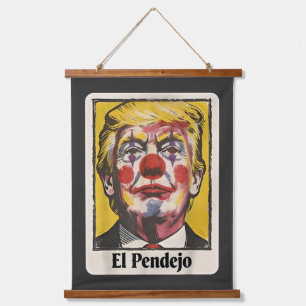 Grappig El Pendejo Satirisch Trump Clown Portret Hangend Wandkleed