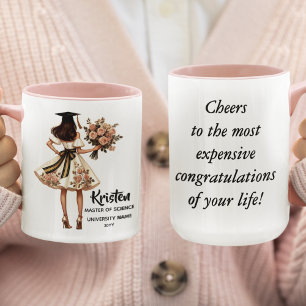 Grappig Elegant Gepersonaliseerd Afstuderen Cadeau Mok