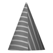 Grappig Elegant Grey Stripe Pattern Man 70 Verjaar Feesthoedjes (Achterkant)