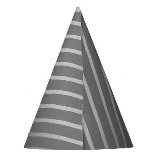 Grappig Elegant Grey Stripe Pattern Man 70 Verjaar Feesthoedjes (Achterkant)