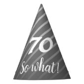 Grappig Elegant Grey Stripe Pattern Man 70 Verjaar Feesthoedjes (Voorkant)