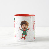 Grappig Elf Report Aangepaste Foto Kerstvakantie Mok (Midden)