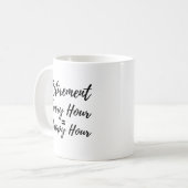 Grappig elk uur Happy Hour Pensioencadeau Koffiemok (Voorkant links)