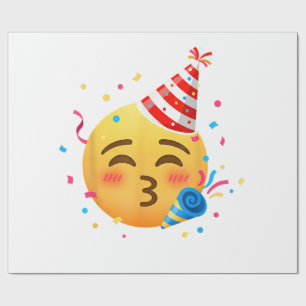 Grappig Emoticon Feestje Cadeaupapier