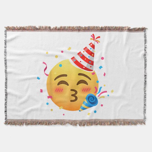 Grappig Emoticon Feestje Deken (Voorkant)