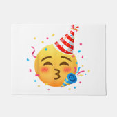 Grappig Emoticon Feestje Deurmat (Voorkant)
