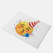 Grappig Emoticon Feestje Deurmat (Schuin)