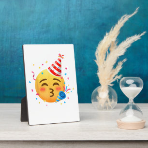 Grappig Emoticon Feestje Fotoplaat