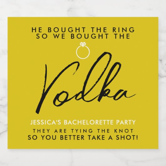 Grappig en Chic Meidenavakantiefeest Likeurfles Etiket (Enkel label)