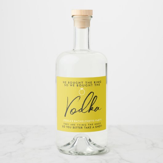 Grappig en Chic Meidenavakantiefeest Likeurfles Etiket (Voorkant)