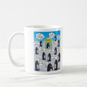 Grappig en Cute Penguin van de maand. Koffiemok