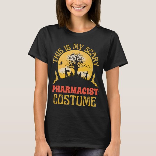 Grappig en eng apothekerskostuum voor Halloween T-shirt (Voorkant)