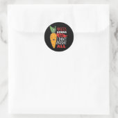 Grappig en griezelig... dat ik niet alles verrot. ronde sticker (Tas)