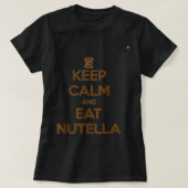 Grappig en Humoureus Keep Calm en Eat Nutella T-shirt (Design voorkant)