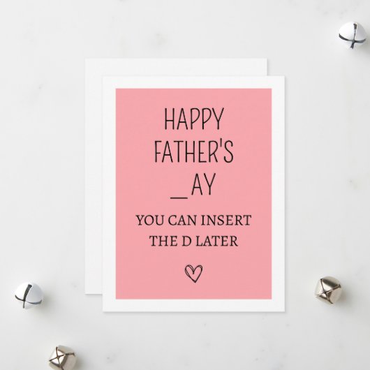 Grappig en ondeugend Vaderdag Feestdagenkaart (Voorkant / Achterkant in situ)