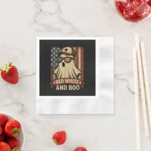 Grappig en patriottisch Rood wit en boe Servet