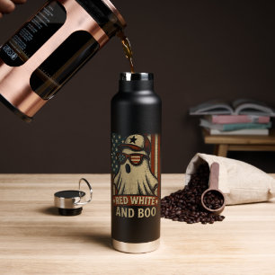 Grappig en patriottisch Rood wit en boe Waterfles