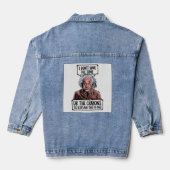 Grappig en sarcastisch citaat denim jacket (Achterkant)
