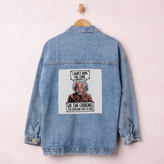 Grappig en sarcastisch citaat denim jacket (Hangar)