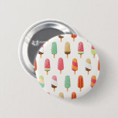 Grappig en schattig gekleurd ijspatroon ronde button 5,7 cm (Voorkant /achterkant)