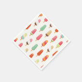 Grappig en schattig gekleurd ijspatroon servetten (Hoek)