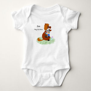 Grappig en schattig pony met baby - schattig romper