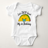 Grappig en Schattige Baby's eerste verjaardag Taco Romper (Voorkant)