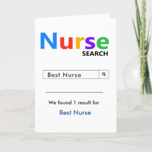 Grappig en Schattige Beste Nurse Search Bedankkaart
