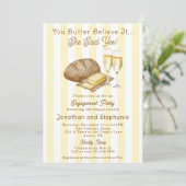 Grappig en Schattige Brood en Boter Engagement Par Kaart (Staand voorkant)