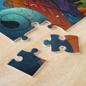 Grappig en speels design voor kinderen legpuzzel (Zijkant)