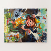 Grappig en speels design voor kinderen legpuzzel (Horizontaal)