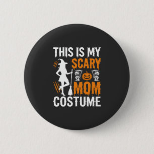 Grappig Enge Moeder Kostuum Halloween Heks Ronde Button 5,7 Cm
