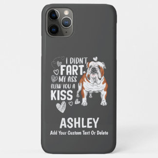 Grappig Engels Bulldog Fart Kiss Cool Hondenliefhe iPhone 11 Pro Max Hoesje