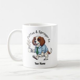 Grappig Engelse Springer HOND Zakelijke Pak Koffie Koffiemok