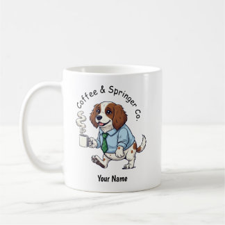 Grappig Engelse Springer HOND Zakelijke Pak Koffie Koffiemok