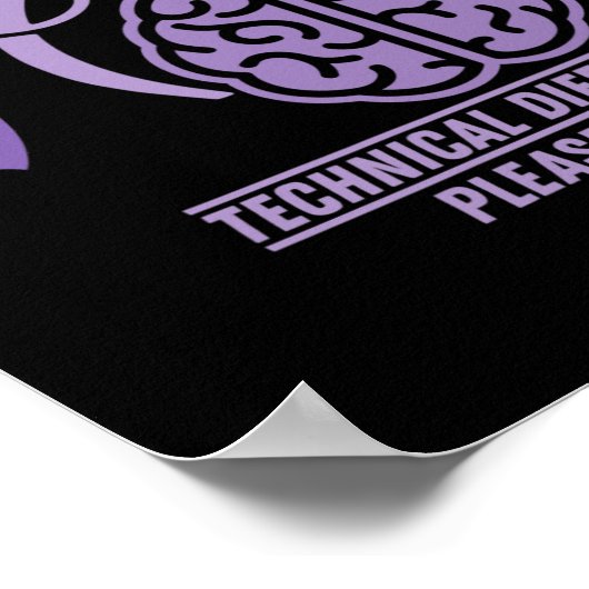 Grappig Epilepsy Bewustheid Mijn brein Technisch D Poster (Hoek)