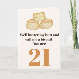 Grappig eten citaat 21ste verjaardagskaart kaart