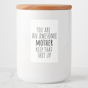 Grappig eten container cadeau voor mama 2025 voedselcontainer etiket