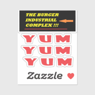 Grappig eten grap over onze geliefde burger sticker