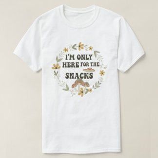 Grappig eten liefhebber citaat vintage bloemenkran t-shirt