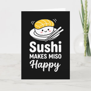 grappig eten liefhebber Japans Sushi Maakt Miso Ge Kaart