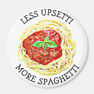 Grappig eten, magneten, minder storende spaghetti magneet