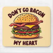 Grappig eten Pun Bacon Lover Cheeseburger Design Muismat (Voorkant)