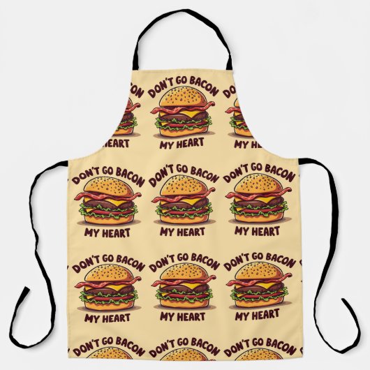 Grappig eten Pun Bacon Lover Cheeseburger Design Schort (Voorkant)