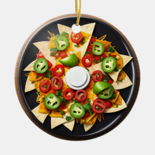 Grappig eten Pun   Nacho Gemiddelde Kerstmis Keramisch Ornament