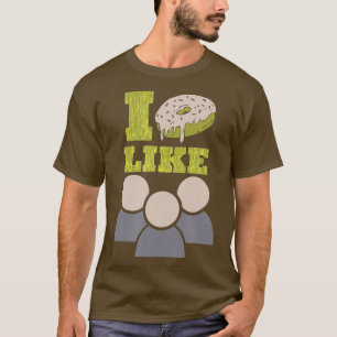 Grappig eten puns Ik donut mensen vinden het leuk T-shirt