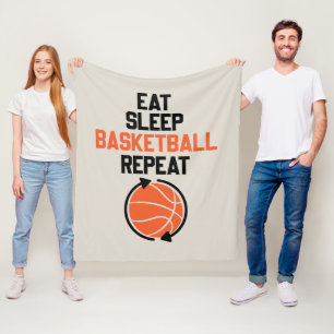 Grappig eten slapen Basketball herhaal woord kunst Fleece Deken