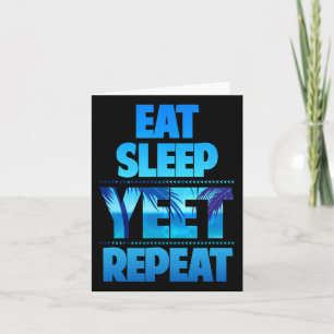 Grappig Eten Slapen Yeet Herhalen Vintage Kaart