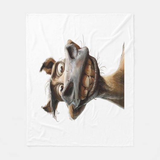Grappig ezel kunst ontwerp fleece deken (Voorkant)