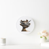 Grappig ezel kunst ontwerp ronde klok (Huis)